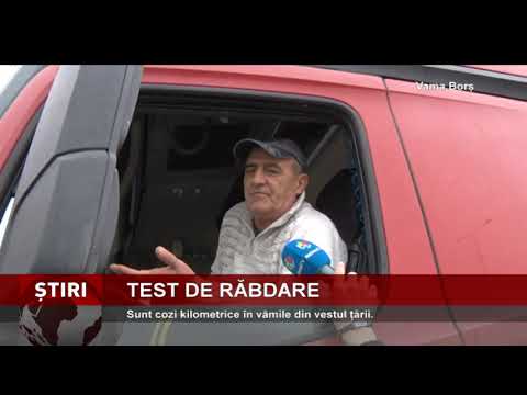 Cozi kilometrice de camioane, în Vama Borș și în alte puncte de trecere a frontierei