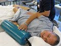 Quadriplegic, Masi Sala, straightens left leg