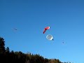 Rettungsschirmabstieg mit Paragleiter (kontrolliert) nach 3 fach Sat am Tober