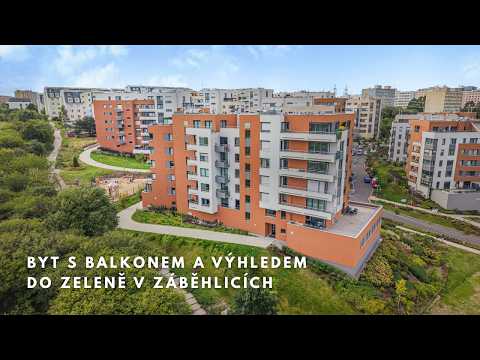Video Slunný byt 2+kk s balkonem a výhledem do zeleně, Praha – Záběhlice