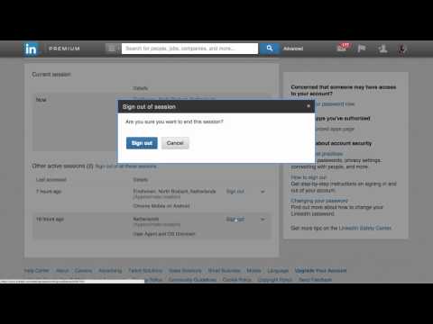 how to logout of linkedin