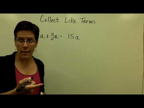 how to collect like terms