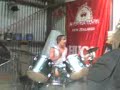 Jonny from Cooking With Jonny playing on drums in weekend