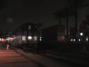 Amtrak 597 meets BNSF stacktrain, Engineer Amanda