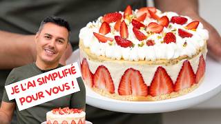 Le fraisier le plus facile du monde (résultat bluffant avec des fraises de saison)