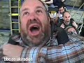 Chris Moyles nearly throws up on a rollercoaster