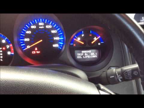how to reset 2004 acura tl oil