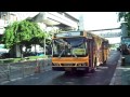 Buses in Bangkok, Thailand.