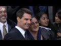 tom cruise premieres 'mission: impossible - ghost protocol' in new york with his wife katie holmes and talks about the film's dangerous stunts on the red carpet. (dec. 20)