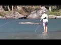 Pesca de truchas Lago Baguilt-Chubut-Argentina