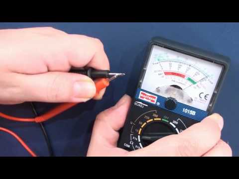 how to adjust zero ohms for analog multimeter