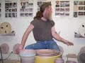 Throwing a plate - Allen Stoneware Gallery