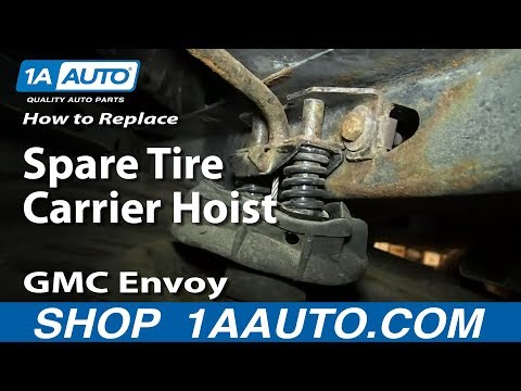 How To Replace Spare Tire Carrier Hoist 2002-09 GMC Envoy Chevy Trailblazer