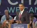 Obama gets that dirt off his shoulder