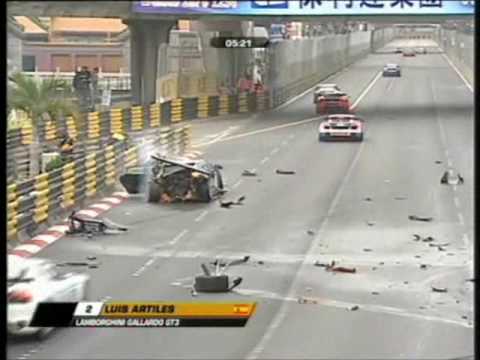 Lamborghini Gallardo crash in GT Cup