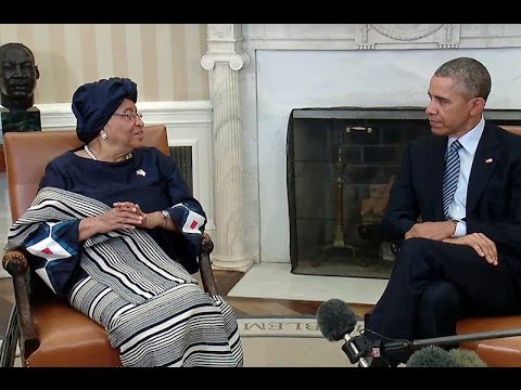 President Obama Meets with President Sirleaf of Liberia