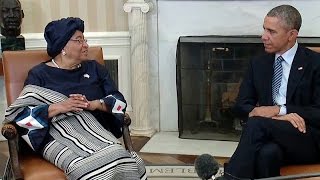 President Obama Meets with President Sirleaf of Liberia