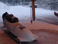 Bobsleigh ride down the Olympic track in Lillehammer...