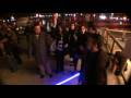 Pre Nochevieja geek Pac Man Tree Flash Mob 2008