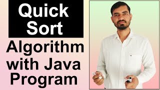 Quick Sort Algorithm With Java Program by Deepak (Hindi)