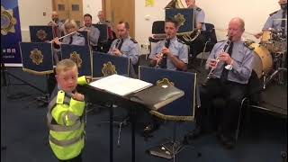 Young Kaiden from Tallaght conducting the Garda Band