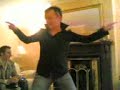 dancing to scissor sisters (i dont feel like dancing) lifting weights at the same time!