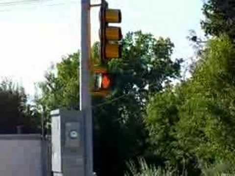 At traffic light  dedication, town  ...