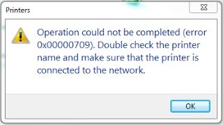 Operation Could Not be Completed Error 0×00000709