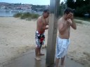 Ducha en San Vicente de la Barquera
