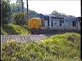 Class 37 at croesyceiliog on empty coaching stock 06.06.93