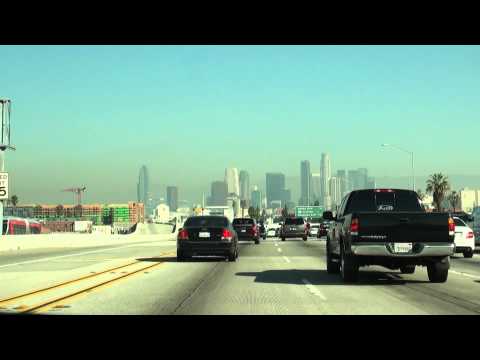 Northbound I-110 Harbor Freeway in Los Angeles, CA