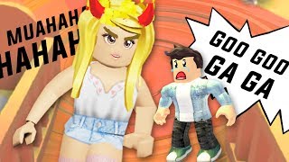 Mean Girl Turned Me Into A Baby Roblox Story Roleplay