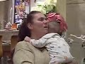 Grandparents with crying baby Grandparents with crying baby