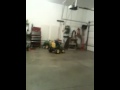Mowing on the Deere in the Garage