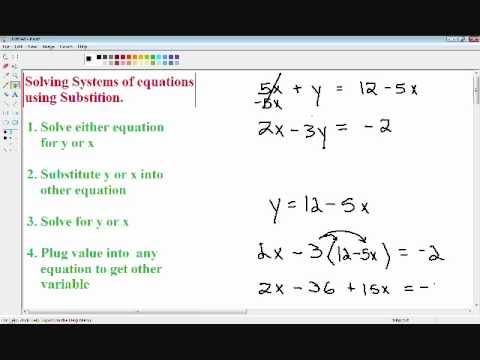 how to use the substitution method