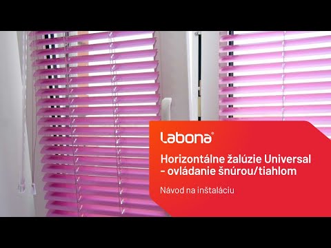 Návod na montáž horizontálnych žalúzií - ovládanie šnúrou/tyčkou