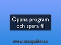 Macguider.se visar Öppna program o spara fil