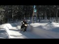 Honda XRV 750 Africa Twin on snowy road