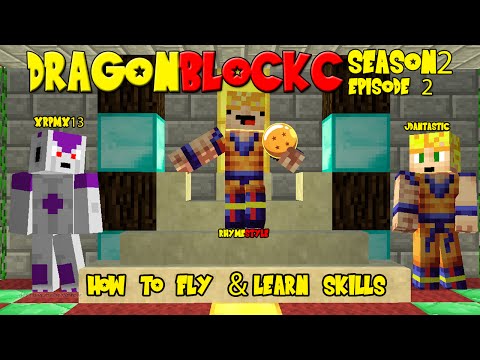 Dragon Block C 1.6.4 Season 2: How To Fly & Learn Skills (Dragon Ball Z Minecraft EP 2)