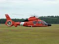 US Coast Guard HH-65 Dolphin take-off from NOLF Santa Rosa