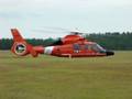 US Coast Guard HH-65 Dolphin take-off from NOLF Santa Rosa