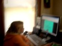 Addy playing scary maze game