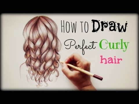 how to draw wavy hair step by step