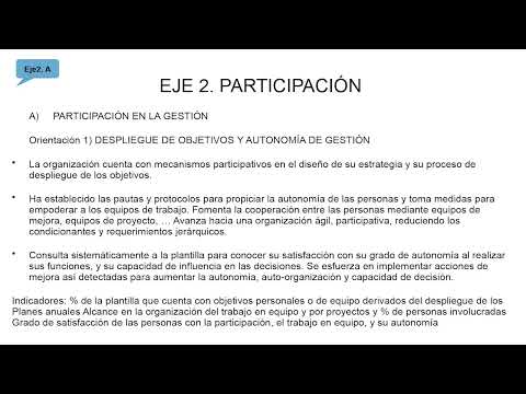 07 VIDEOPÍLDORA: Despliegue de objetivos y autonomía de gestión · Comités, órganos y prácticas participativas