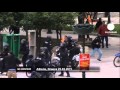 Greek riot police and protestors clash in Athens - no comment