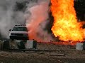 Bushfire vehicle burnover test - front view.