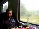 William on the train to Prague