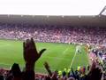 Sunderland fans singing after the derby game
