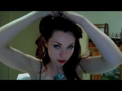 Tags: rockabilly pin-up hairstyle do how to tutorial long hair