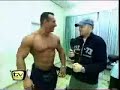 german tv show showing bodybuilder bouncing his pecs